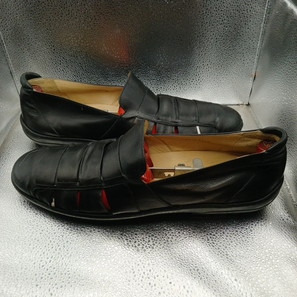 Cole Haan Black Leather Fisherman's Sandals Men's Size 11.5
